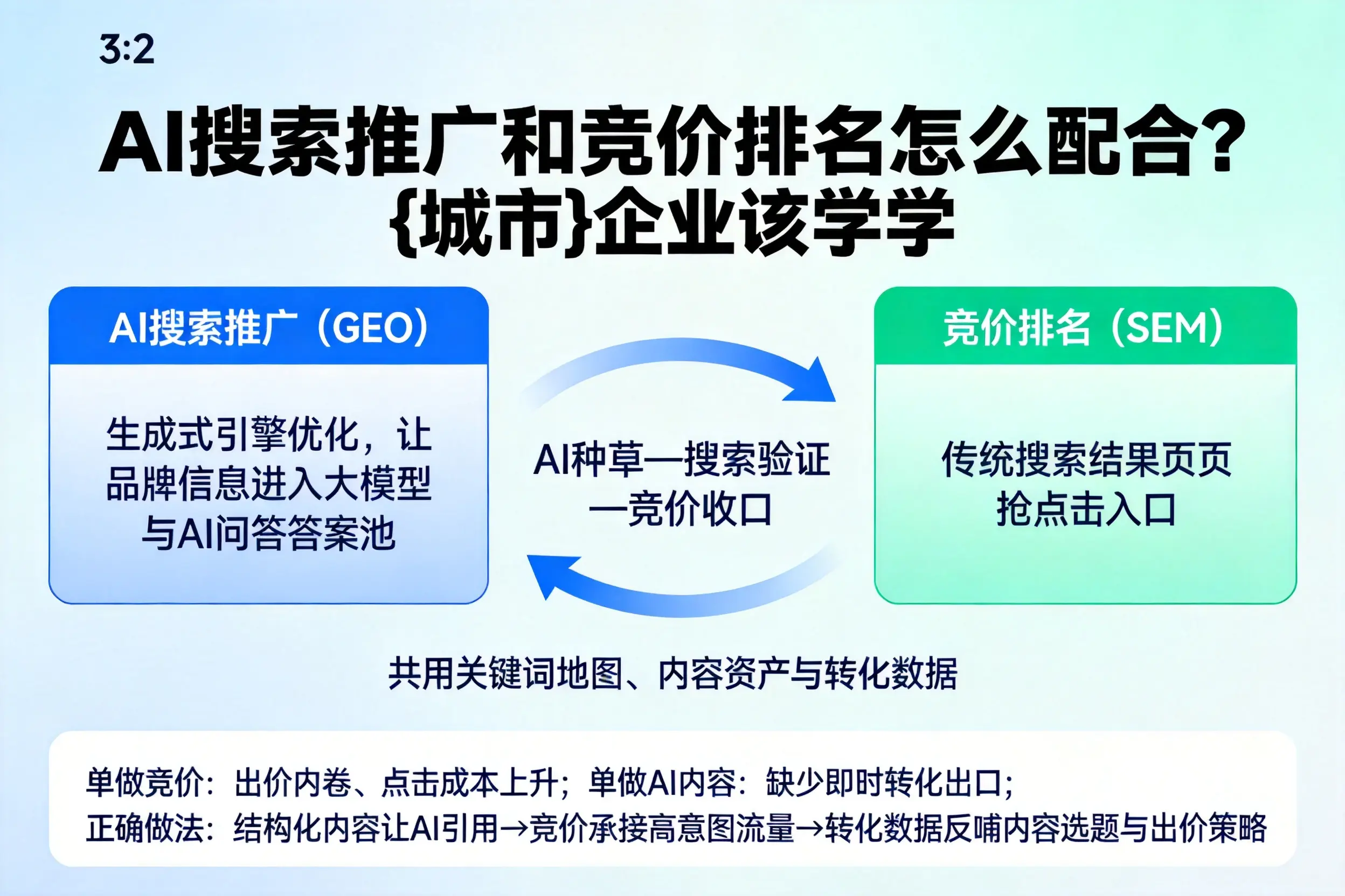 AI搜索推广和竞价排名怎么配合？威海企业该学学