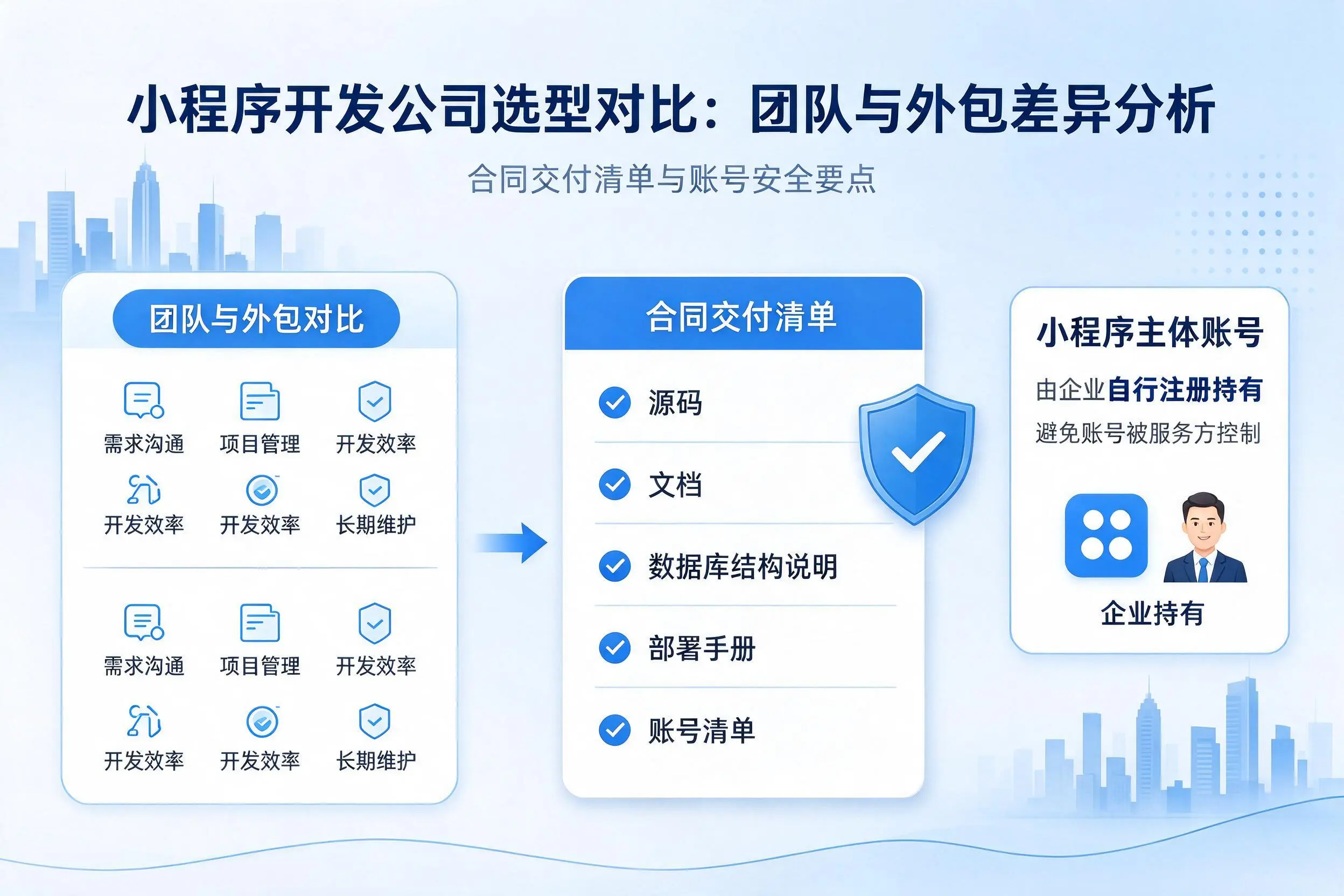 威海小程序开发公司选型对比:团队与外包差异分析